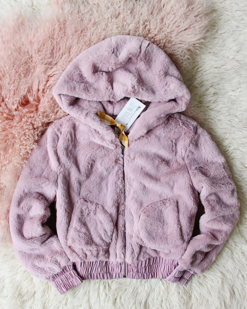 Frosted Mauve Coat, Cozy Faux Fur Coats from Spool 72. | Spool No.72