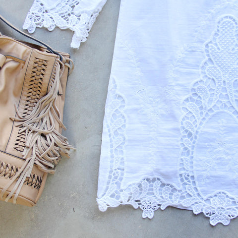 Greek Isles Dress in White, Sweet Boho Dresses from Spool 72. | Spool No.72