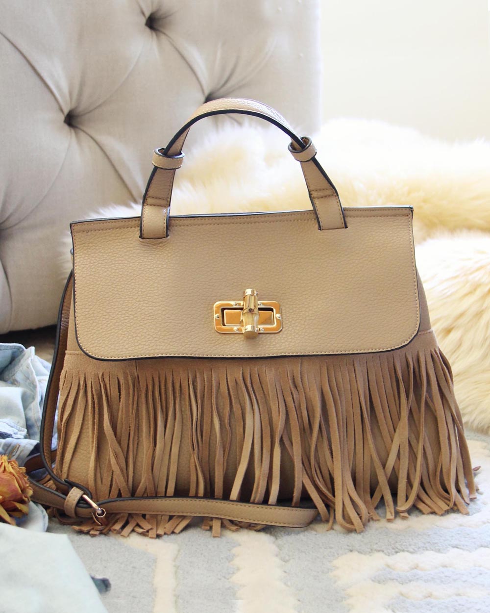  Honey Hush Fringe Tote 