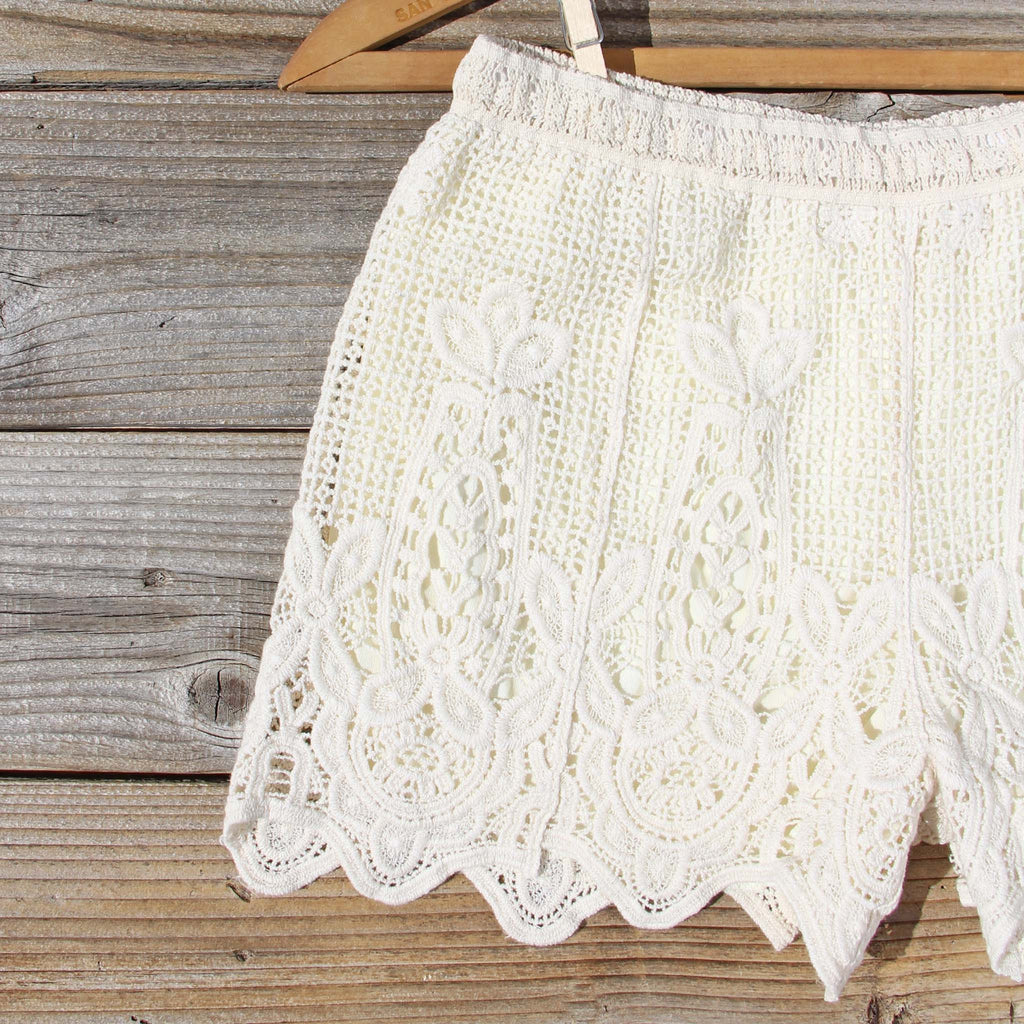 Honey Lace Shorts, Sweet Lace Boho Shorts from Spool 72. | Spool No.72