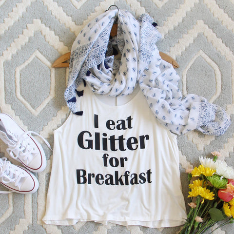 Glitter for Breakfast Tank, Sweet Graphic Tees & Tanks from Spool 72 ...