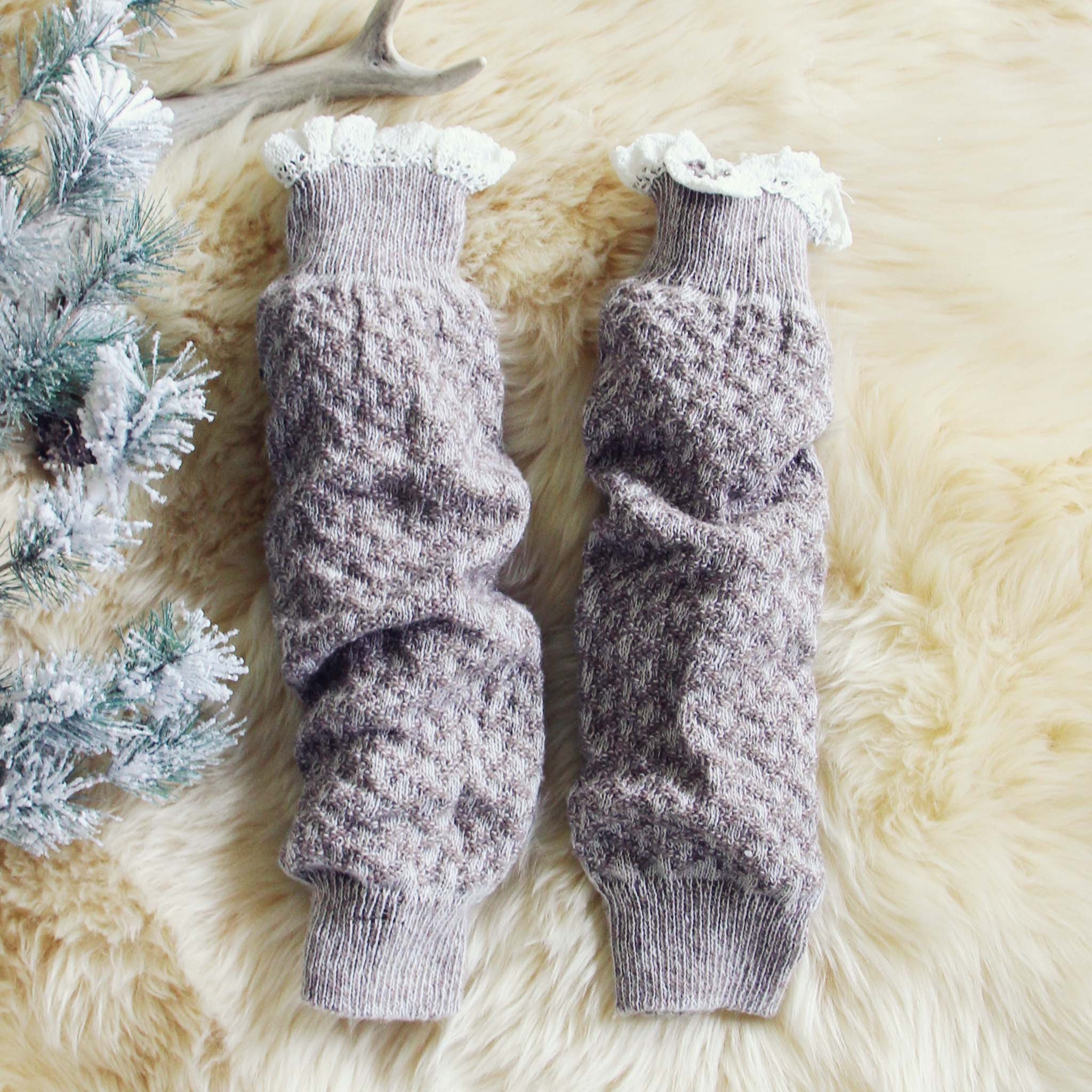  Knit & Lace Boot Socks 