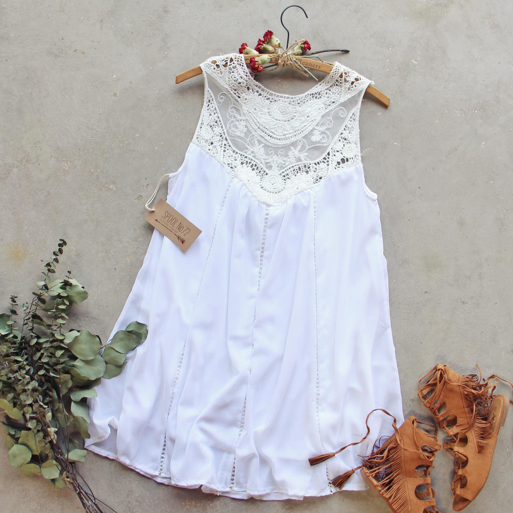 white boho gypsy dress