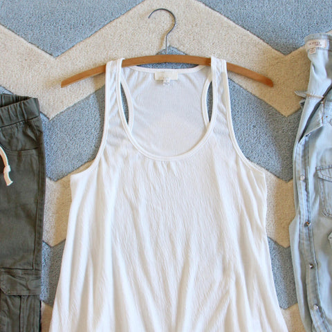 The Lace Hem Layering Tank in White, Sweet Boho Layering Tanks from ...