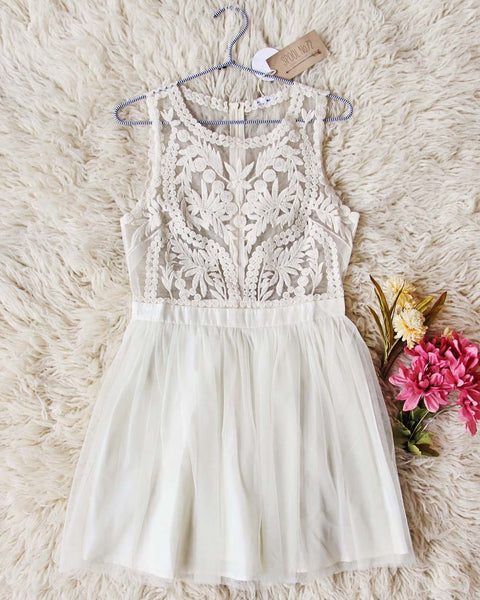 Laced in Sky Dress in Ivory, Lace Boho Party Dresses from Spool 72 ...
