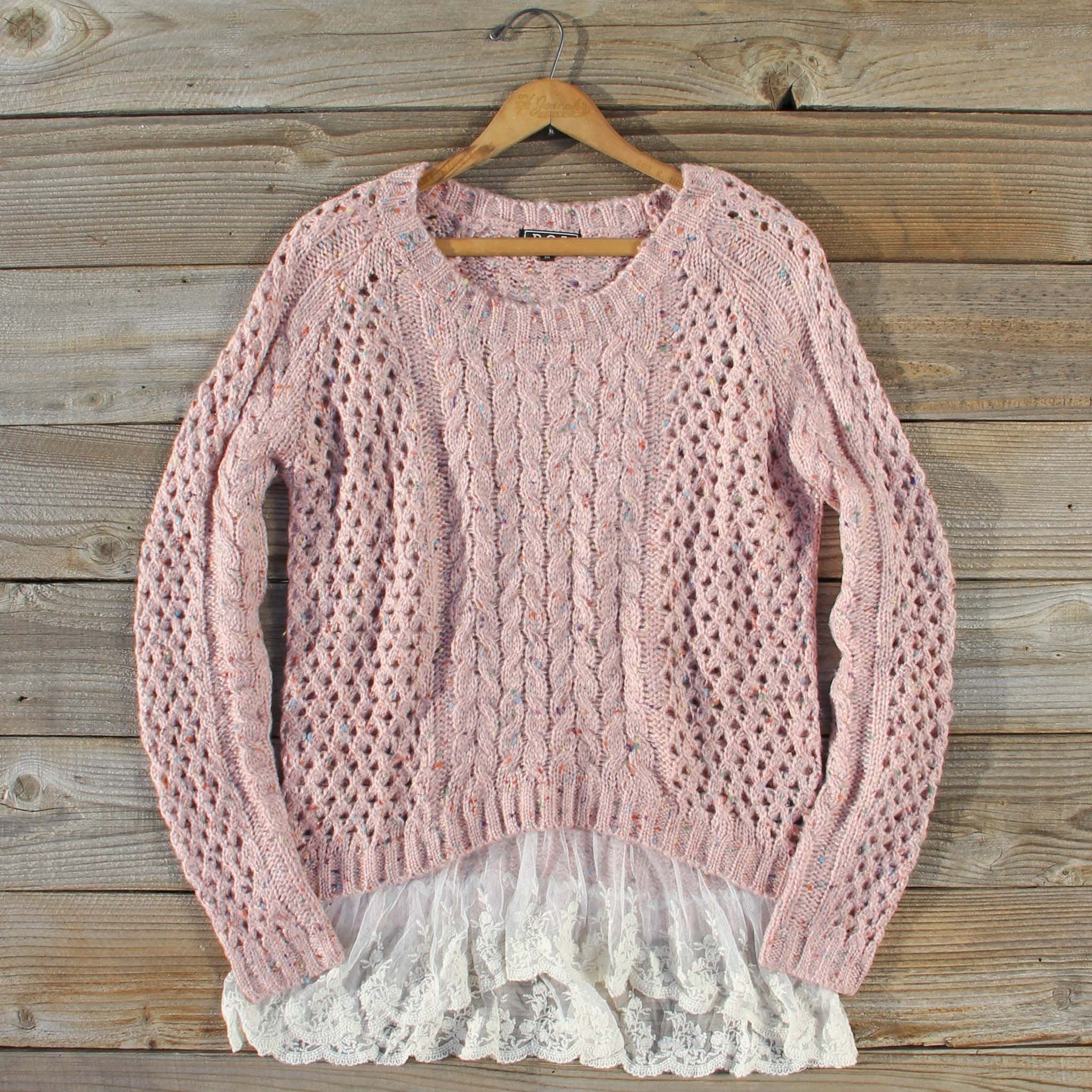  Marlow Lace Fisherman's Sweater 