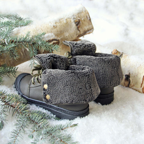 Jack Frost Booties in Sage, Cozy Winter Booties from Spool No.72 ...