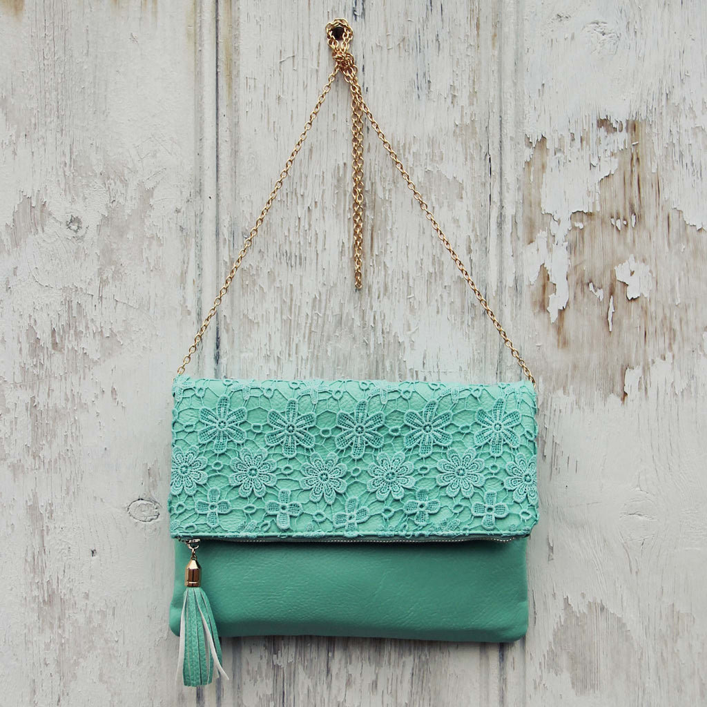 Sage & Lace Tote in Mint, Sweet Lace Bags & Totes from Spool 72 ...