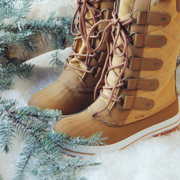 The Snowy Pines Snow Boots in Tan, Rugged Fall & Winter Boots from ...
