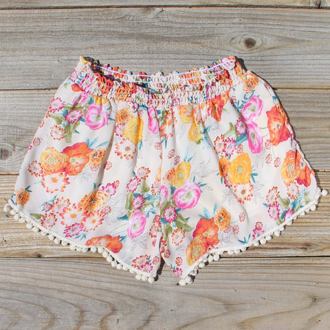 Sugared Marigold Shorts, Sweet Bohemian Shorts from Spool 72. | Spool No.72
