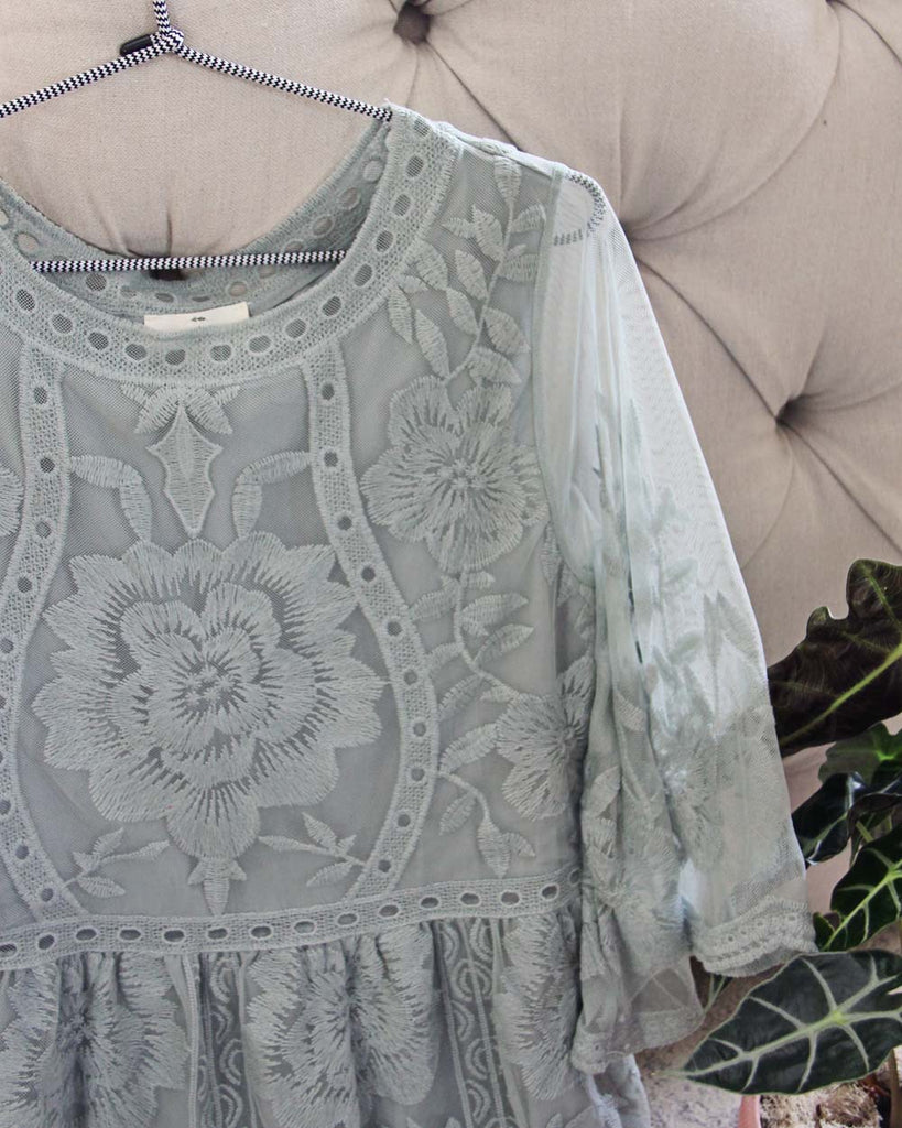 Tainted Rose Lace Top in Sage, Gorgeous Lace Tops from Spool No.72 ...