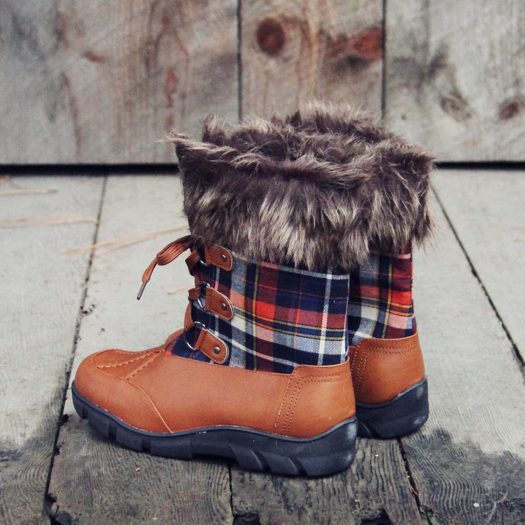 Tartan Flurries Snow Boots, Rugged Fall & Winter Boots from Spool No.72 ...