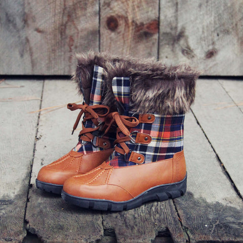 Tartan Flurries Snow Boots, Rugged Fall & Winter Boots from Spool No.72 ...