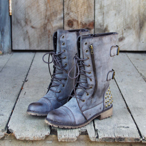 The Aberdeen Studded Combat Boots, Rugged Boots & Shoes from Spool No ...