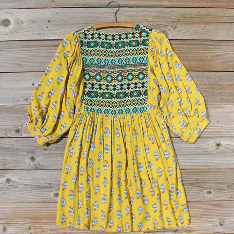 Cedar Grass Dress in Mustard, Sweet Bohemian Dresses from Spool 72 ...