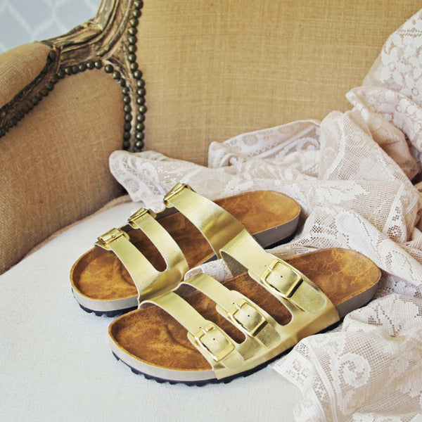 The Goldie Sandals, Sweet Gold Sandals from Spool 72 | Spool No.72