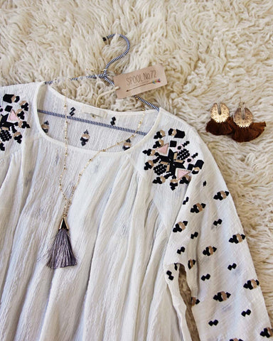 The James Top in White, Embroidered Boho Tops from Spool No.72. | Spool ...