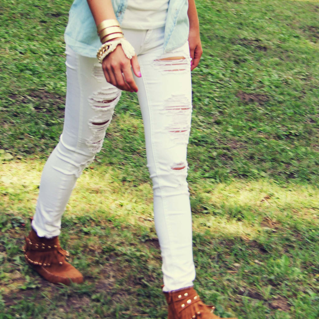 The Joey Destructed Skinny Jean, Vintage Distressed Denim Jeans from ...