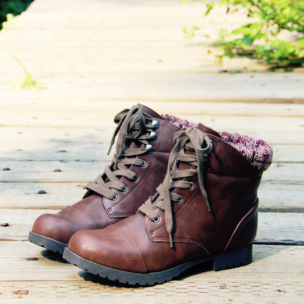 The Mountaineer Sweater Boots in Brown, Sweet & Rugged boots from Spool ...
