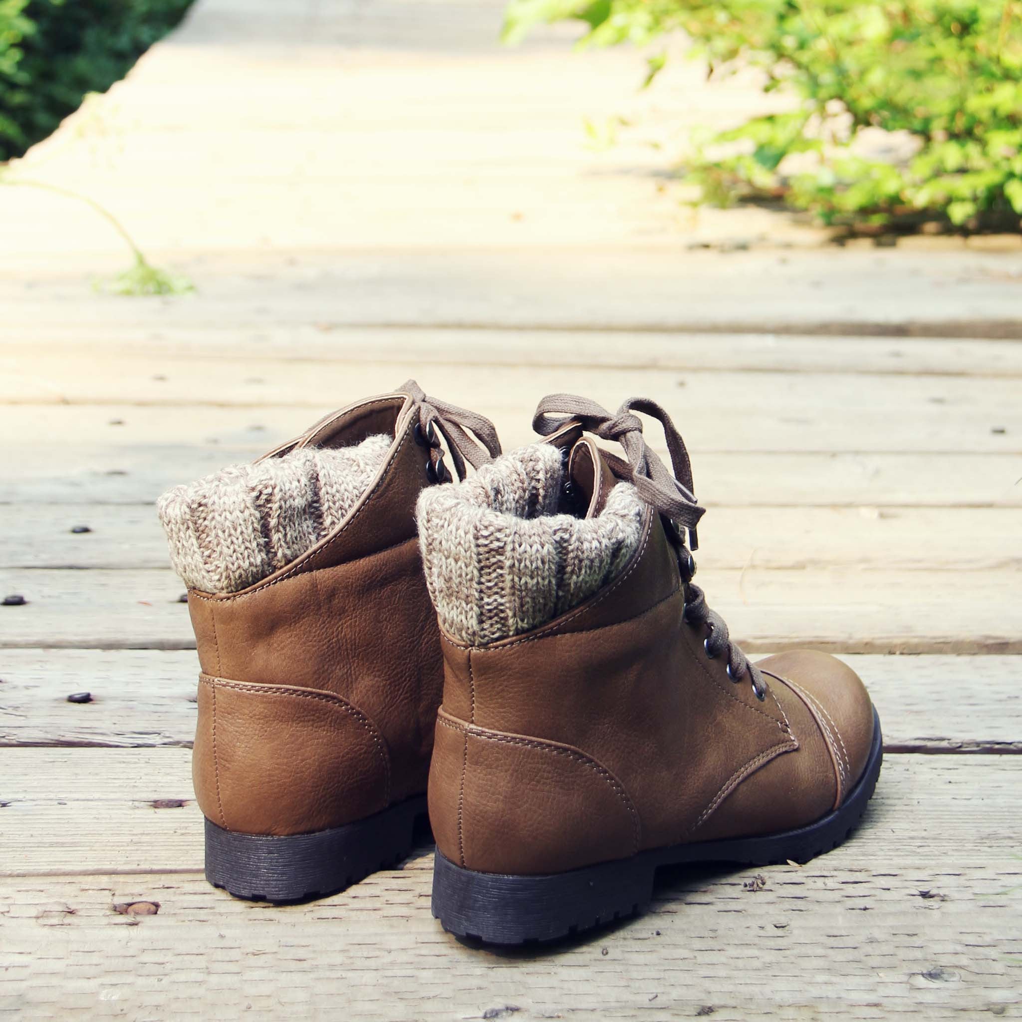 The Mountaineer Sweater Boots in Taupe from spool72.com