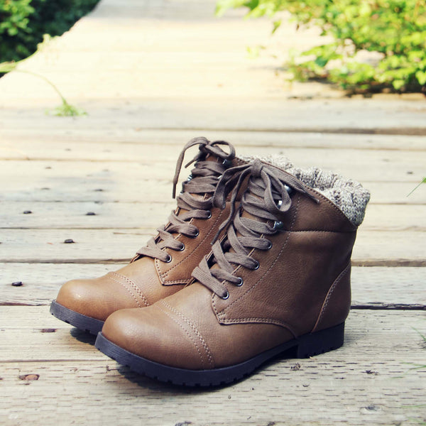 The Mountaineer Sweater Boots in Taupe, Sweet & Rugged boots from Spool ...