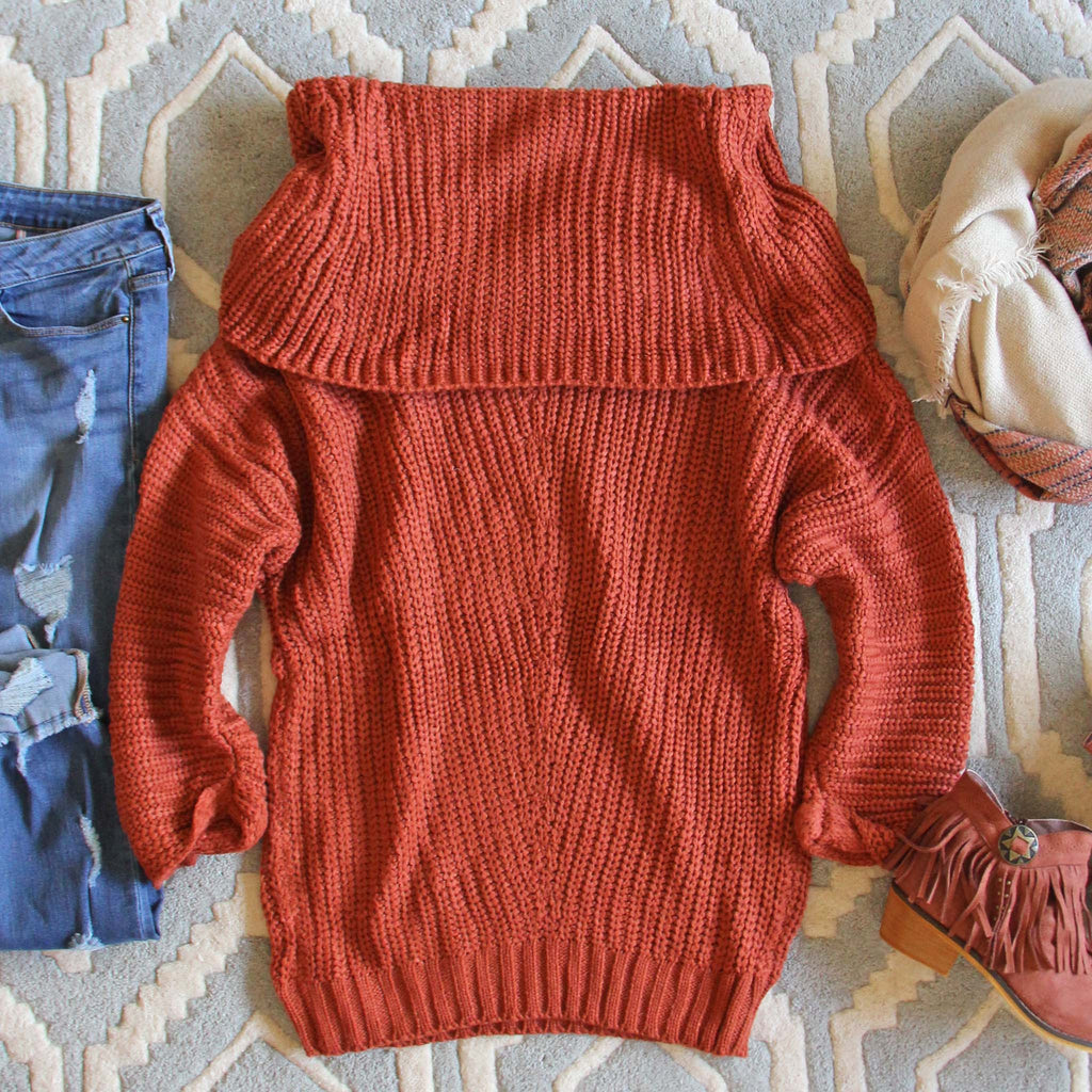 The Nubby Knit Sweater in Rust, Cozy Knit Fall & Winter Sweaters from ...