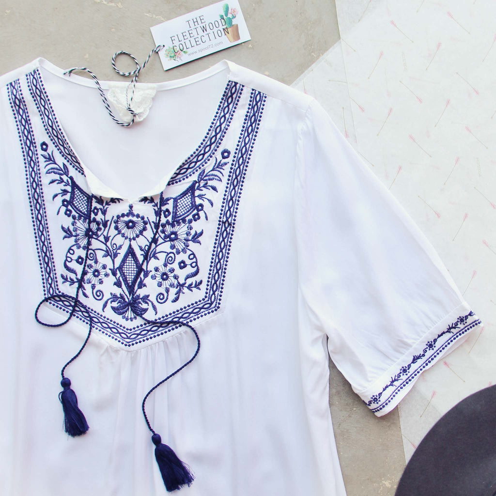The Roe Embroidered Tunic, Boho Tops from Spool 72. | Spool No.72