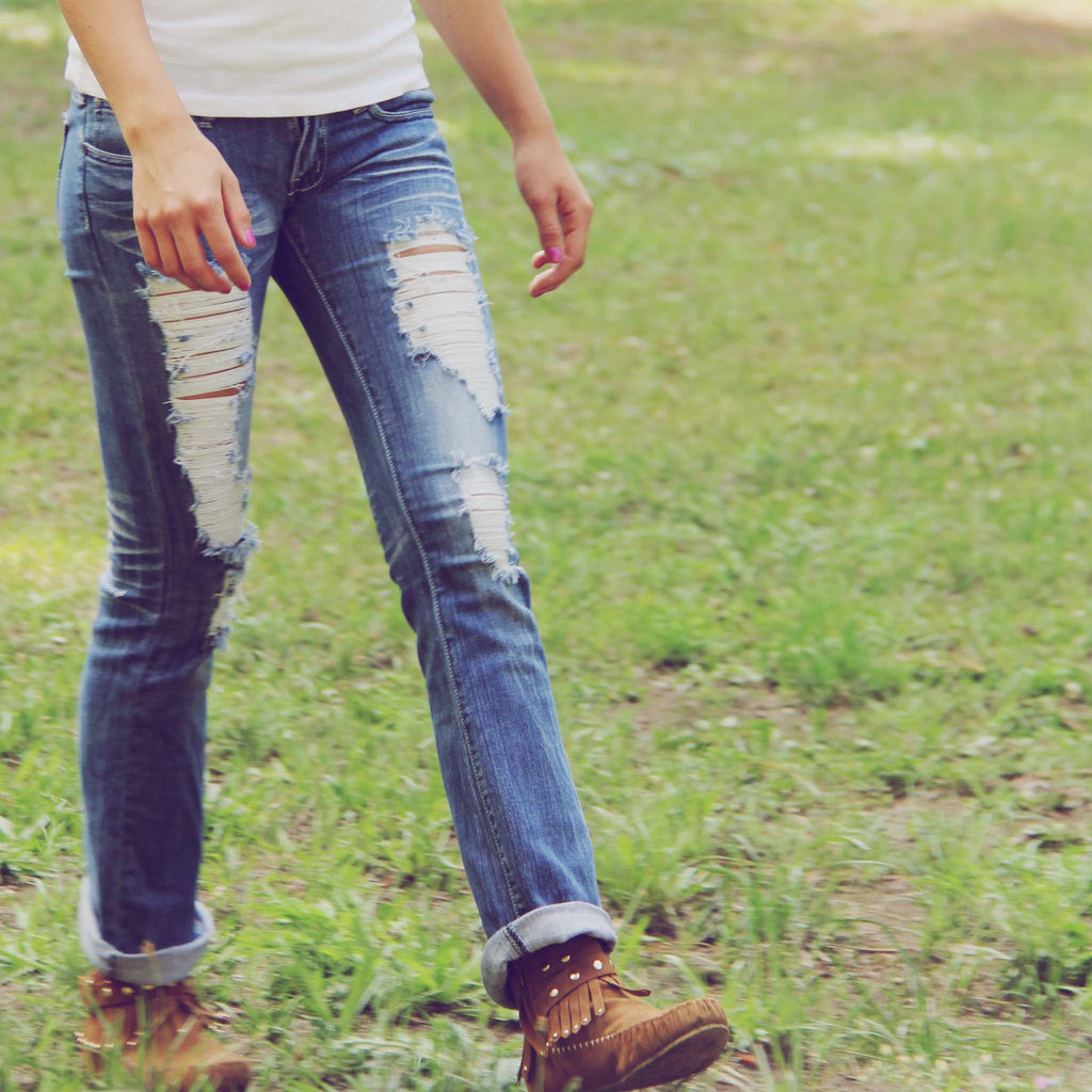 The Sawyer Bootcut Jean, Vintage Distressed Denim Jeans from Spool 72 ...