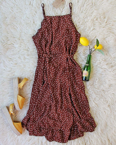 Villa Wrap Dress in Brown, Summer Wrap Dresses from Spool 72. | Spool No.72