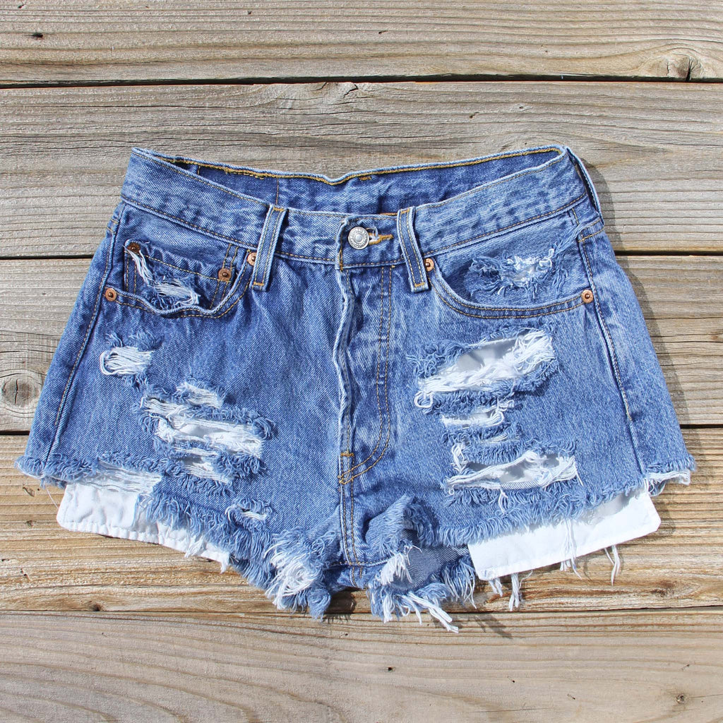 Vintage Distressed Shorts, Sweet Vintage 70's Jean Shorts from Spool 72 ...