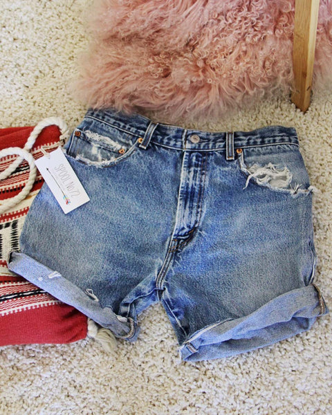 Vintage Cuffed Levi's 517, Sweet Vintage Cuffed Jean Shorts from Spool 72.  | Spool 