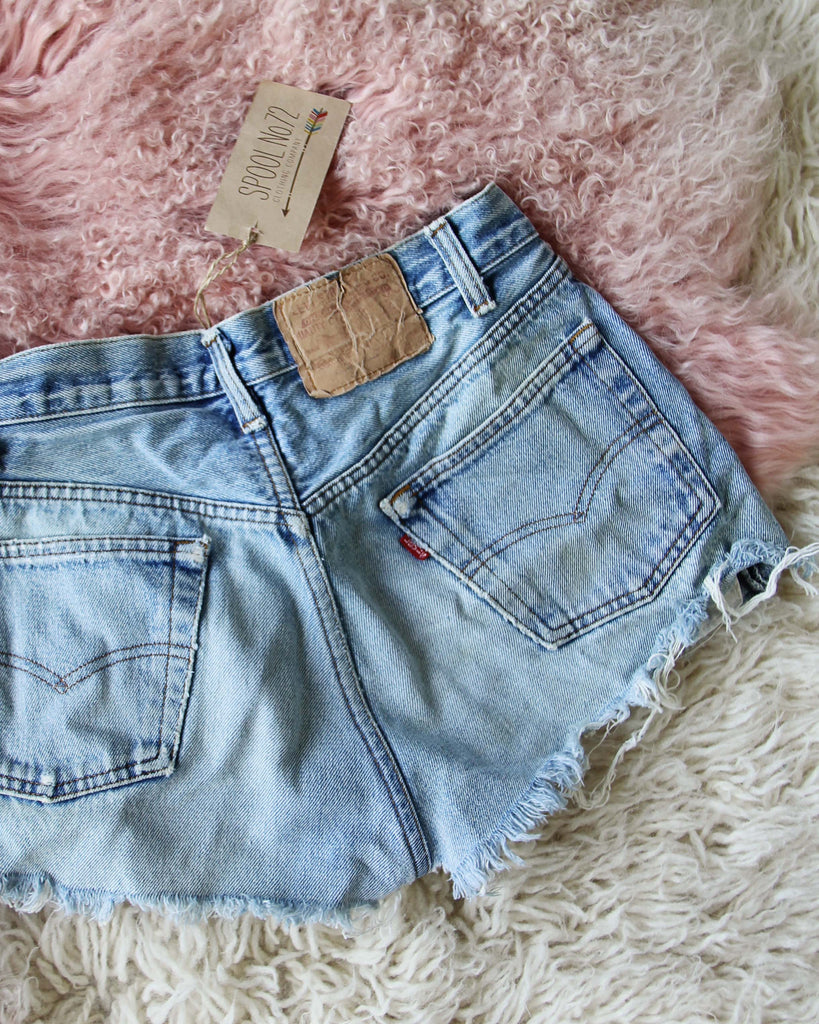 Sweet Vintage Frayed Jean Shorts 