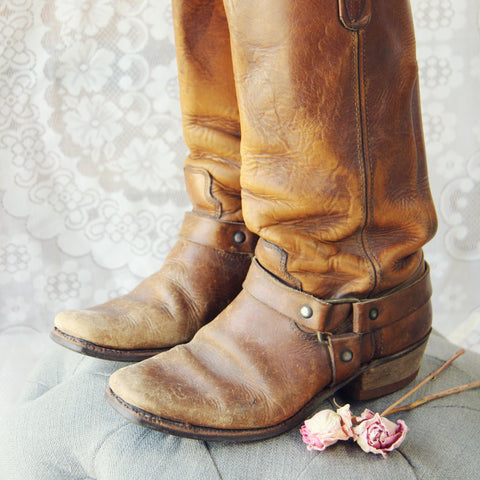 Vintage Moto Boots, Rugged Vintage Leather Boots from Spool 72. | Spool ...