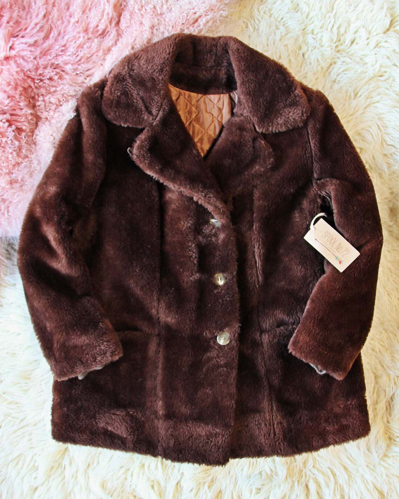 Vintage Bear Cabin Coat, Sweet Vintage Faux Fur Coats from Spool 72 ...