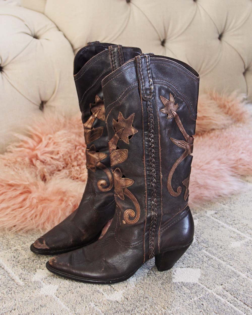  Vintage Inlaid Boots 