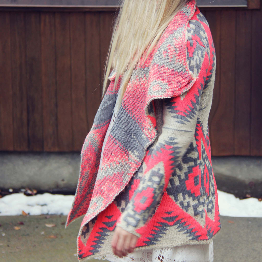 Winter Wanderer Sweater in Coral, Sweet Native Sweaters from Spool 72 ...