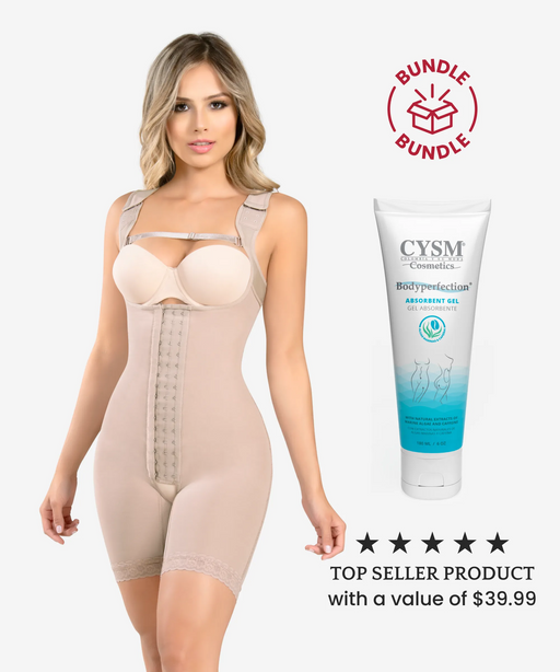 High Control Mid-Thigh Bodysuit - Best for After Surgery Recovery