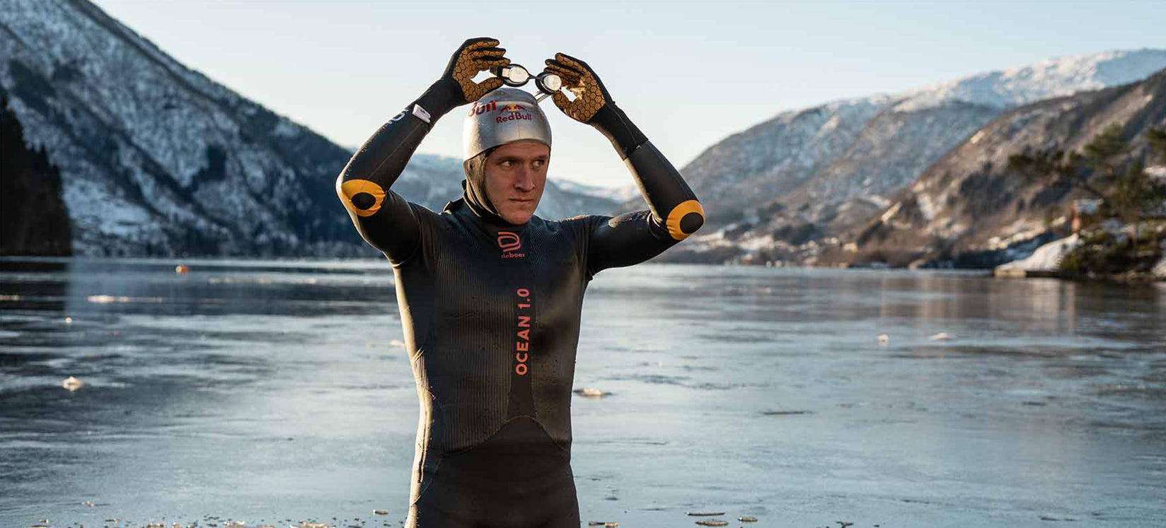 Man outdoors in wetsuit