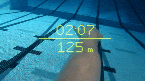 Underwater head-up display in goggles