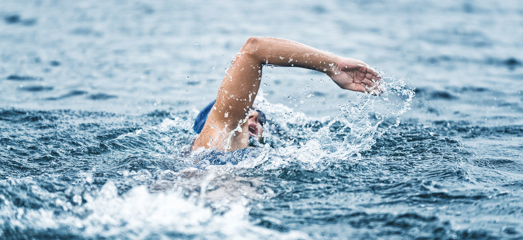 Choppy open water swim with the FORM Smart Swim Goggles