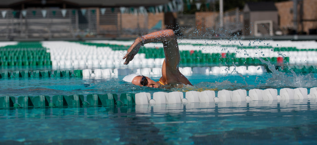 Swimmer breathing to their left side