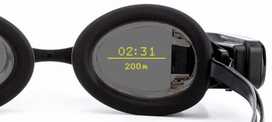 Swim Goggles with a built-in display