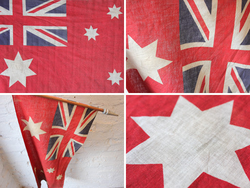 A Splendid Empire Australian Red Ensign Mounted on a Pole – Doe & Hope