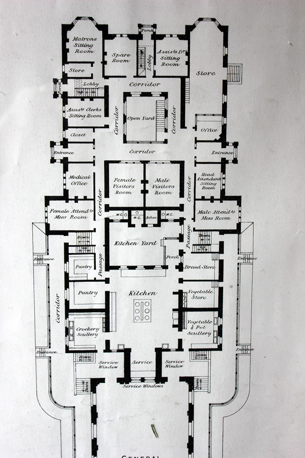 A Rare Large Victorian Architect S Site Plan For