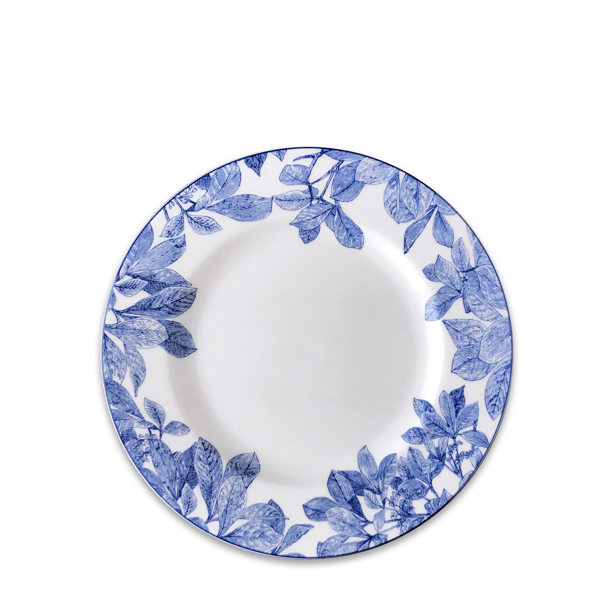 blue and white salad serving bowl