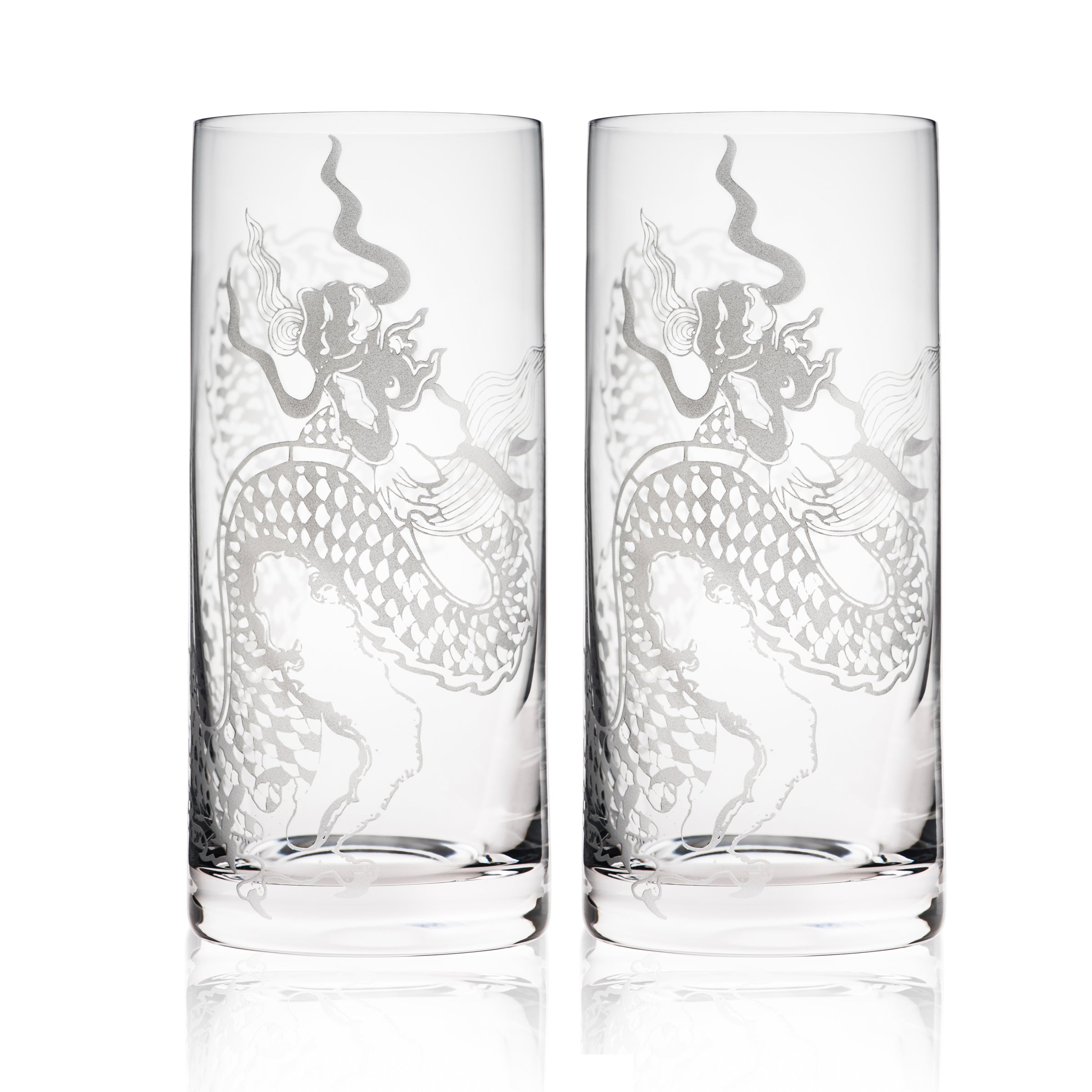 Dragon Tall Drink Glasses Set/2