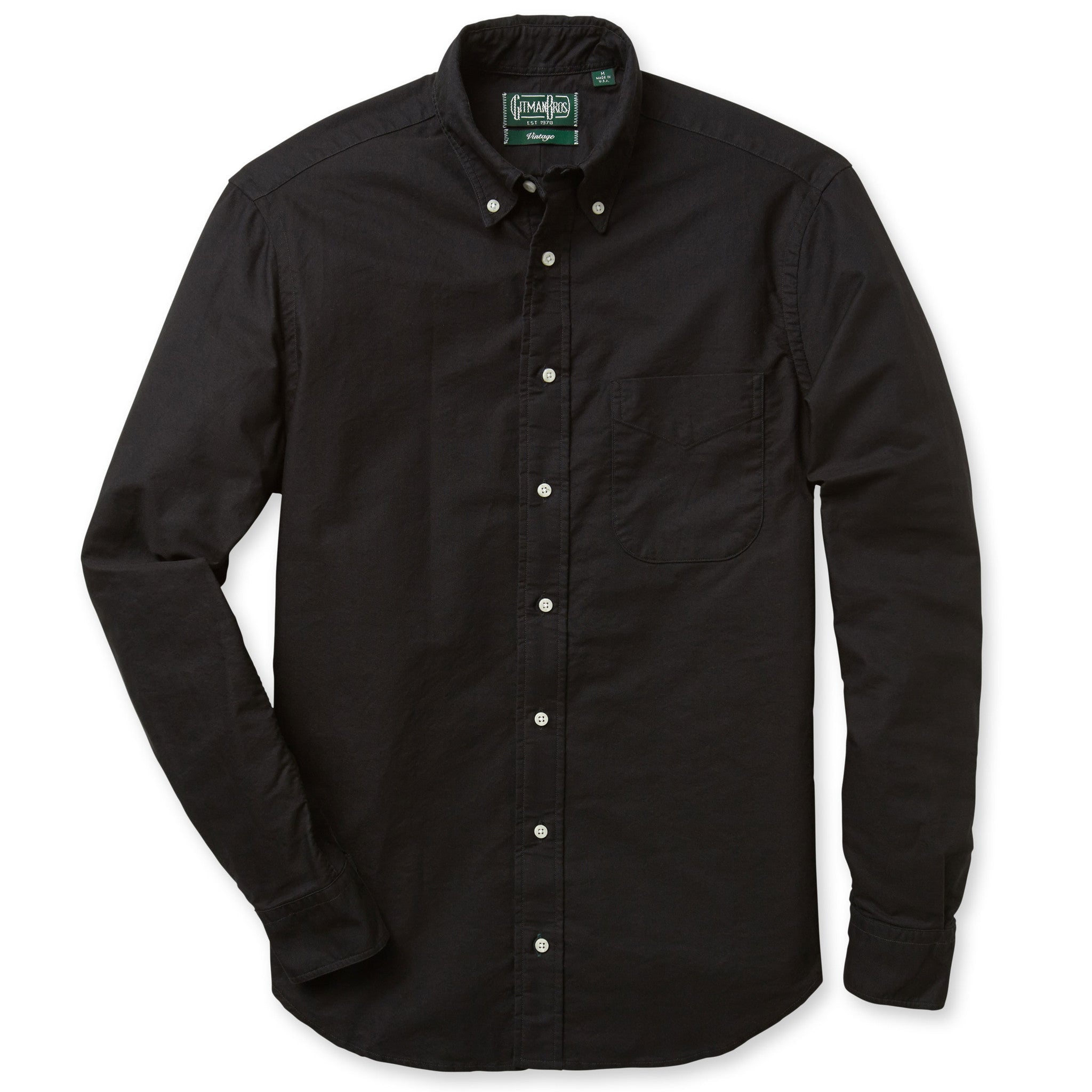 Gitman Vintage Black Overdye Oxford Shirt