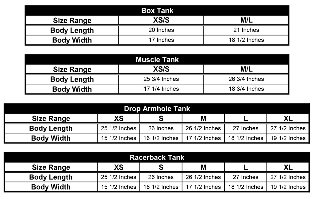 SIZE CHART – BOY MEETS GIRL USA