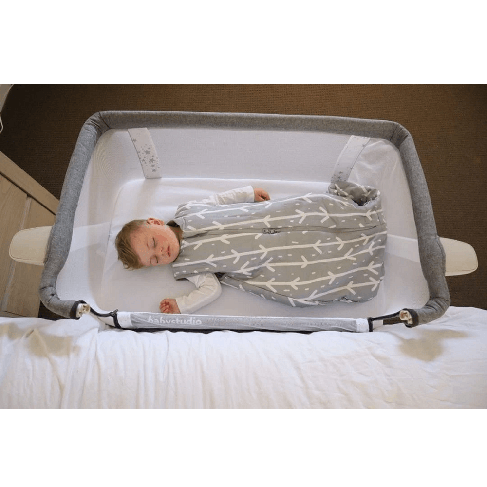 Baby Studio Bedside Sleeper With Mattress Bonus Carry Bag White Wa Brands