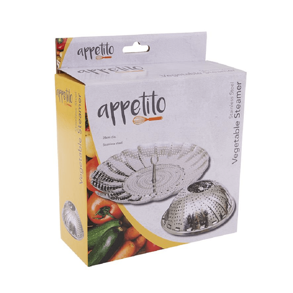 D Line Appetito Stainless Steel Vegetable Steamer Basket 28cm Brands